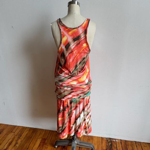 PLEIN SUD Y2K Tie Dye Flapper-Style Midi Dress - Picture 4 of 10